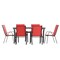 Flash Furniture Brazos 7 Pc Patio Dining Set w/Tempered Glass Patio Table and 6 Chairs w/Red Flex Comfort Material TLH-94B-303CRD-GG - alternate 8
